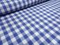 Preview: Fabric cotton Zefir check with heart 1 cm blue white check blouse fabric dress fabric decoration fabric