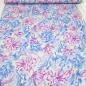 Preview: Fabric cotton satin stretch floral pattern design white blue pink pink dress fabric pants fabric costume fabric