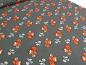 Preview: Fabric cotton jersey foxes mice taupé mud brown orange beige children's fabric dress fabric