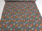 Preview: Fabric cotton jersey foxes mice taupé mud brown orange beige children's fabric dress fabric