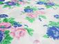 Preview: Fabric cotton stretch poplin roses design white blue green pink printed blouse fabric dress fabric