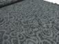 Preview: Fabric fine knit jacquard knit fabric with geometric pattern gray black dress fabric