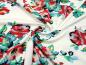 Preview: Fabric viscose jersey flowers roses design wool white green red pink yellow blue dress fabric