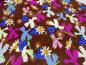 Preview: Fabric Microfleece Wellnessfleece with birds hearts flowers design brown pink blue white colorful children's fabric decoration fabric clothing fabric