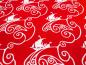 Preview: Fabric 100% cotton poplin with a wave design red white dress fabric blouse fabric decorative fabric