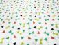 Preview: Fabric cotton poplin with geometric pattern triangles design white green kiwi red black blouse fabric dress fabric decoration fabric