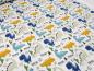 Preview: Fabric cotton jersey dino dinosaur design sand beige blue gray green yellow colorful Miss by Julie children's fabric dress fabric