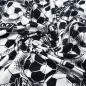 Preview: Fabric cotton jersey team football soccer design white black children's fabric dress fabric