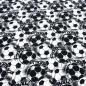 Preview: Fabric cotton jersey team football soccer design white black children's fabric dress fabric