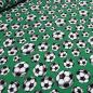 Preview: Fabric cotton jersey football soccer balls design green white black children's fabric dress fabric