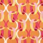 Preview: Fabric viscose blouse fabric curls rings design orange pink pink yellow white dress fabric