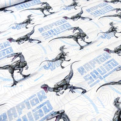 Stoff Baumwoll Jersey Jurassic World Raptor Squad Dinos Dinosaurier Design weiß blau grau bunt Lizenzstoff Kinderstoff Kleiderstoff