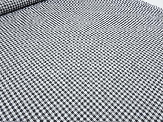 Fabric 100% cotton Zefir check 5 mm in black white dress fabric decorative fabric blouse fabric