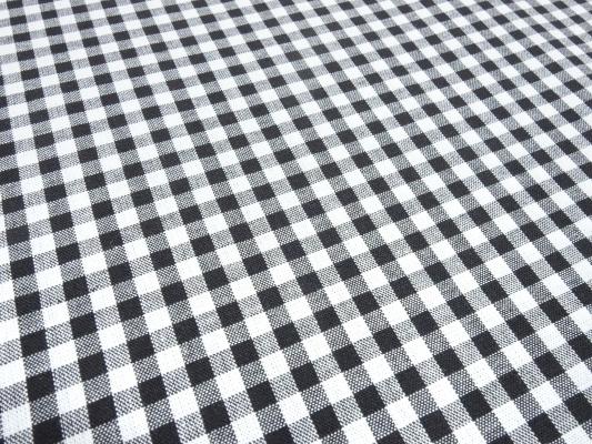 Fabric 100% cotton Zefir check 5 mm in black white dress fabric decorative fabric blouse fabric