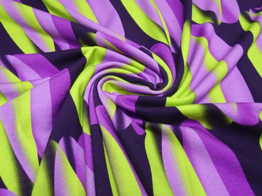 Fabric viscose jersey geometric pattern lilac purple green colorful dress fabric kids fabric