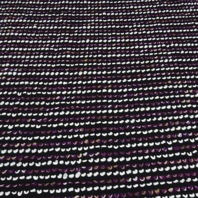 Fabric coarse knit fabric coarse knit loop knit nubby look white purple black beige patterned dress fabric jacket fabric coat fabric