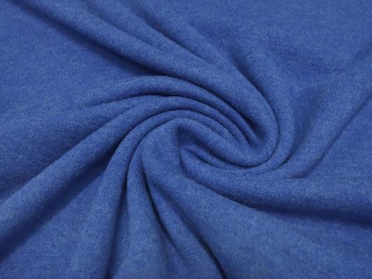 Fabric Ital. knitted fabric 100% merino wool uni medium blue melange merino knit dress fabric children's fabric knitted fabric