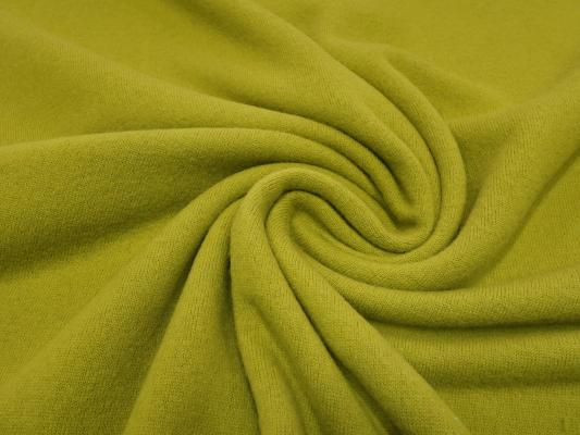 Fabric Ital. knitted fabric 100% merino wool uni green green yellow merino knit dress fabric children's fabric