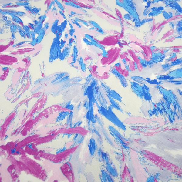 Fabric cotton satin stretch floral pattern design white blue pink pink dress fabric pants fabric costume fabric