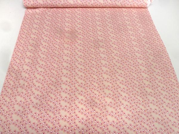 Fabric cotton jersey dots circles eggs graphic pattern retro pink nude white pink dress fabric children's fabric