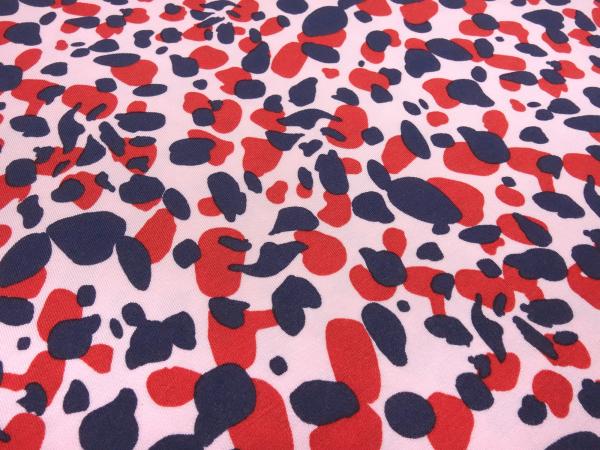 Fabric modal jersey polka dots spots design pink red blue dress fabric children's fabric