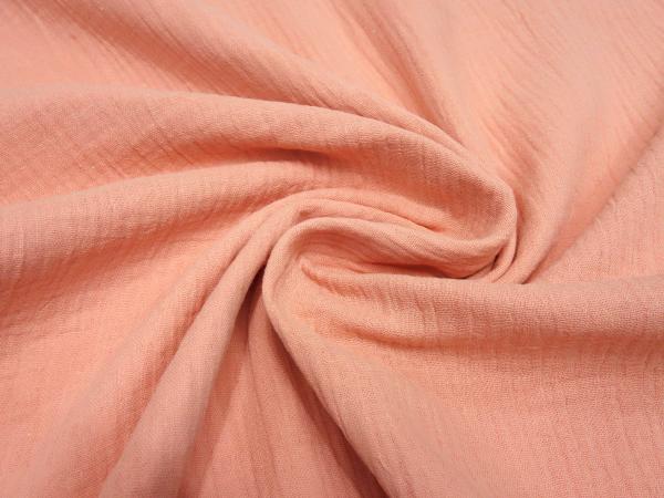 Fabric 100% cotton muslin double gauze burlap uni salmon orange blouse fabric dress fabric