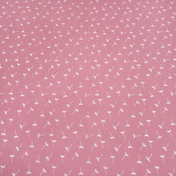 Fabric cotton muslin double gauze dandelion design pink white blouse fabric kids fabric