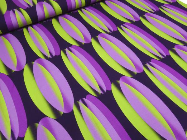 Fabric viscose jersey geometric pattern lilac purple green colorful dress fabric kids fabric