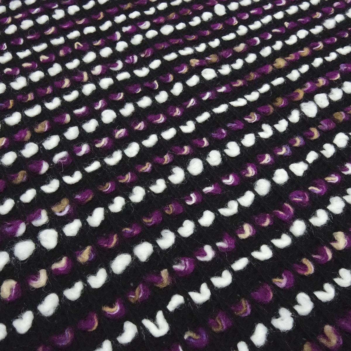 Fabric coarse knit fabric coarse knit loop knit nubby look white purple black beige patterned dress fabric jacket fabric coat fabric