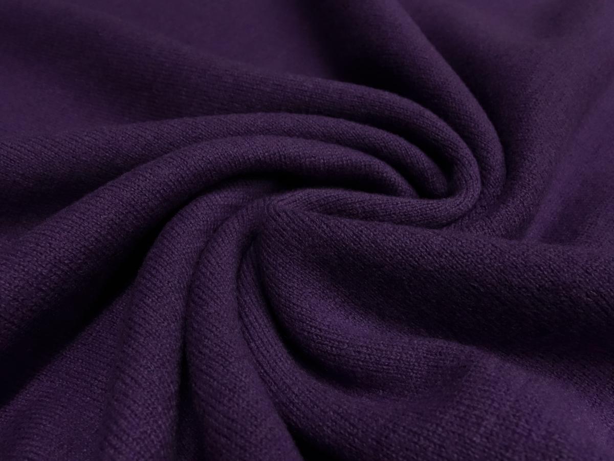 Fabric Ital. knitted fabric 100% merino wool uni purple plum dress fabric children's fabric wool knitted fabric wool fabric